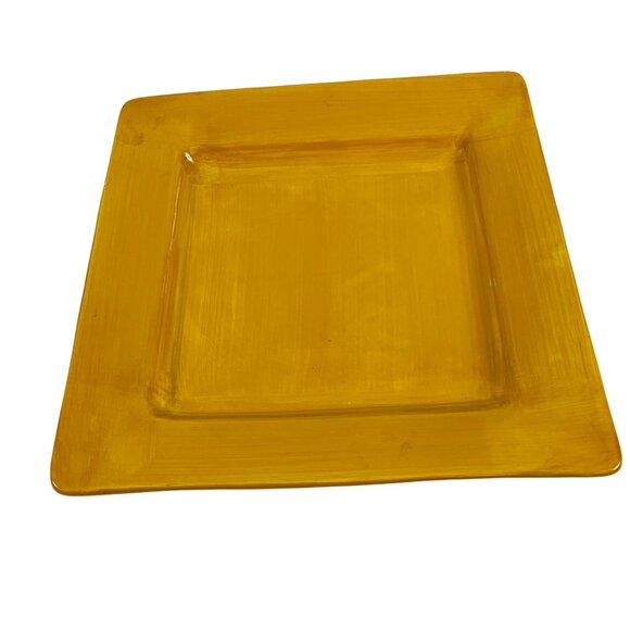 Pier 1 Imports Essential Colors Square Harvest Dinner Plates Set 2 Earthenware - Picture 16 of 16